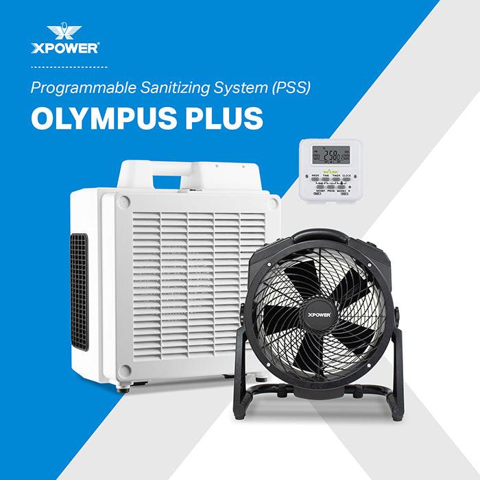 XPOWER Olympus PLUS Programmable Sanitizing System, 600 CFM HEPA Air Purifier + Ozone Generator + Digital Timer - Image 5