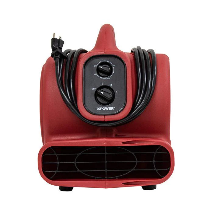 XPOWER P-230AT Mighty Mini Air Mover, 1/4 HP, 925 CFM, Red - Image 7