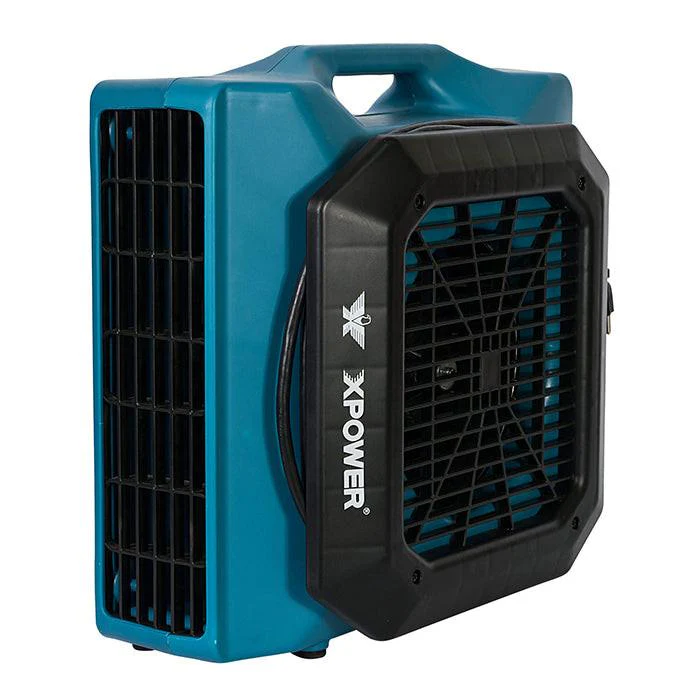 XPOWER PL-700A Professional Low Profile Air Mover, 1/3 HP, 1050 CFM, Blue - Image 5