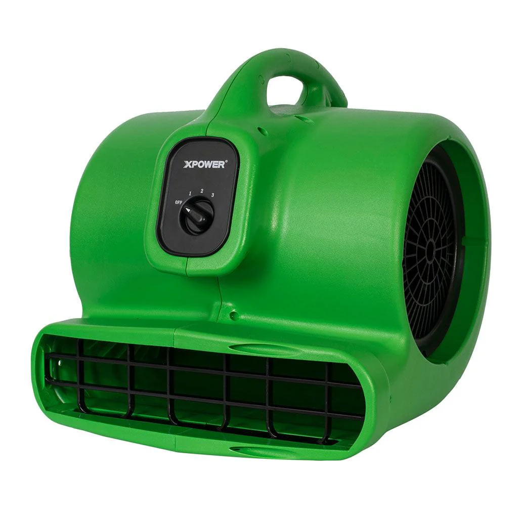 XPOWER X-600A Air Mover, 1/3 HP, 2400 CFM, Green - Image 3