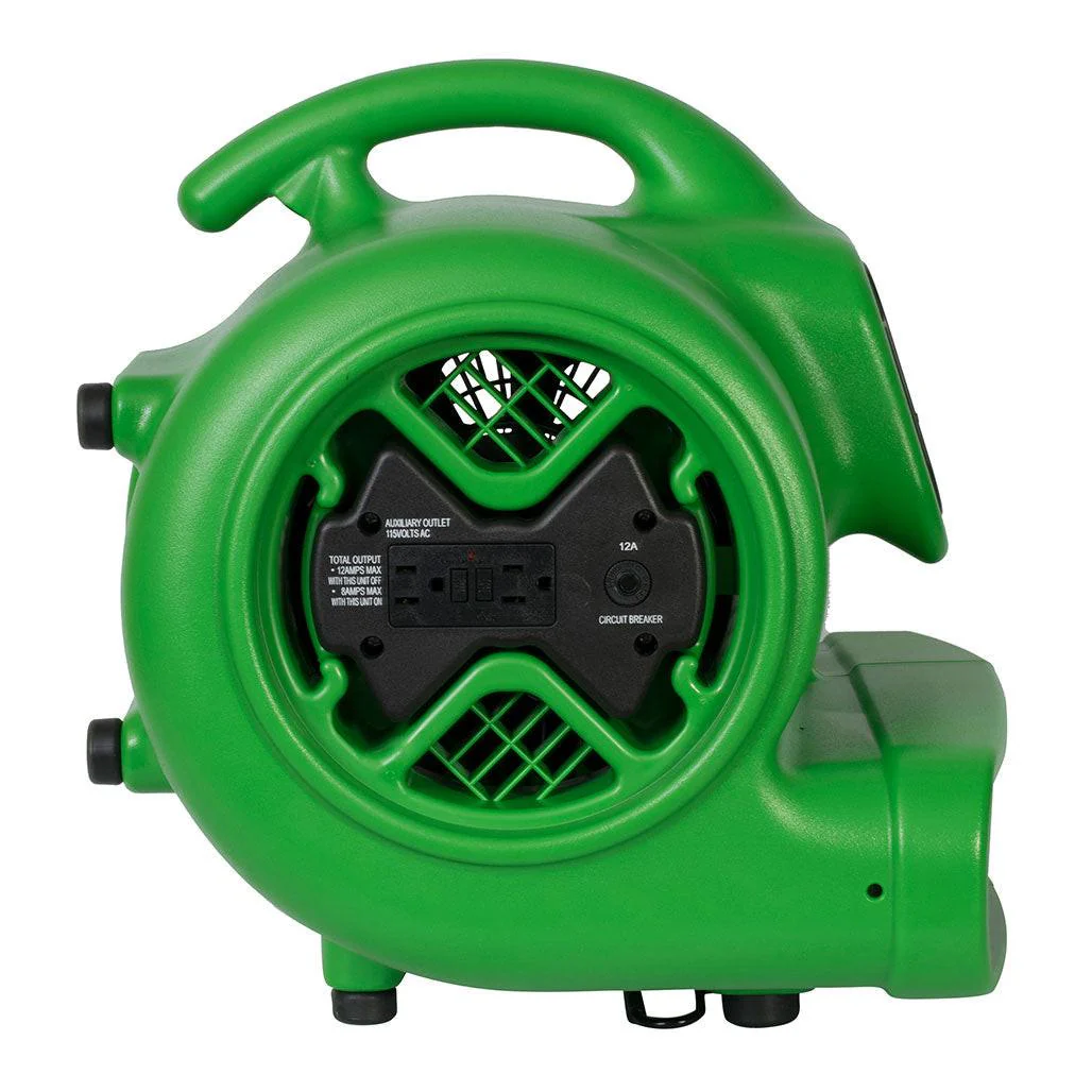 XPOWER X-600A Air Mover, 1/3 HP, 2400 CFM, Green - Image 4