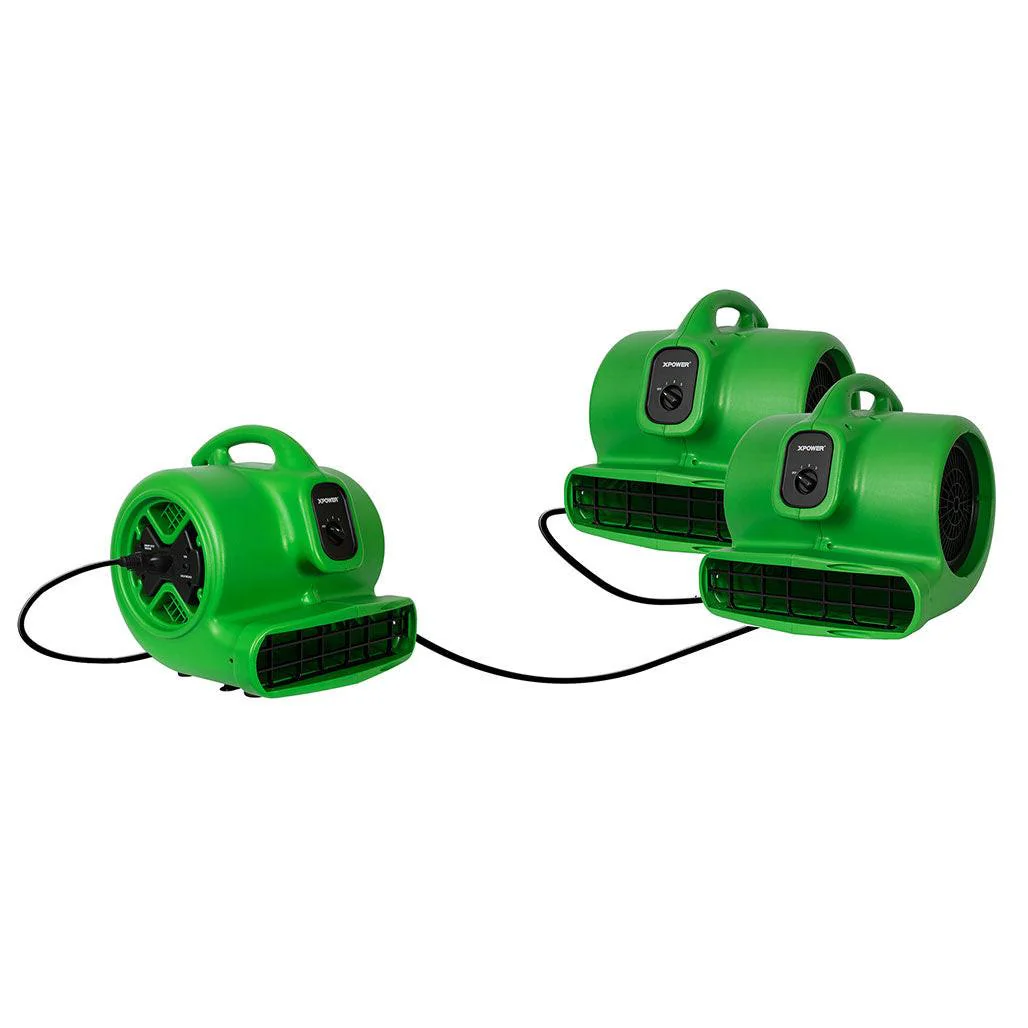 XPOWER X-600A Air Mover, 1/3 HP, 2400 CFM, Green - Image 5
