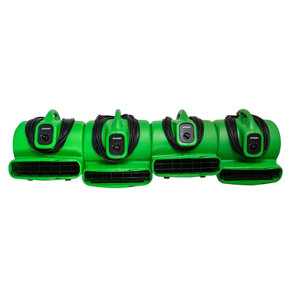XPOWER X-600A Air Mover, 1/3 HP, 2400 CFM, Green - Image 6