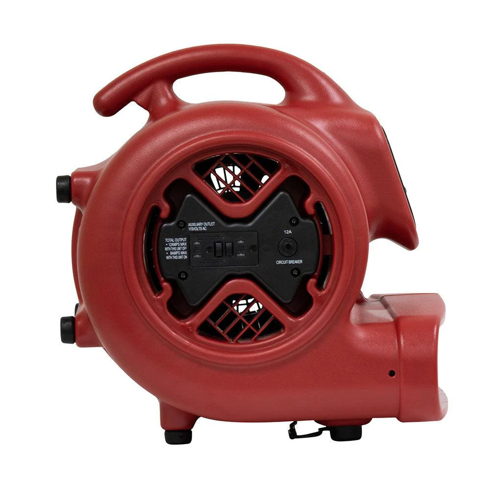 XPOWER X-600A Air Mover, 1/3 HP, 2400 CFM, Red - Image 8